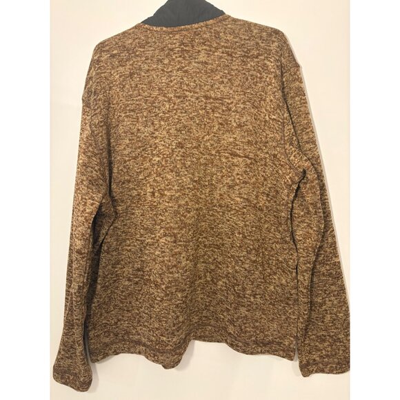 Eddie Bauer Mens Brown Quarter-Zip‎ Pullover Sweater Size XL 100% Polyester - Picture 3 of 6